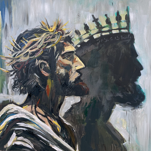 Jesus Is King - Shadow Box Print