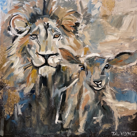 Lion and the Lamb - Shadow Box Print