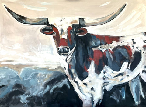 Framed - Texas Longhorn Print