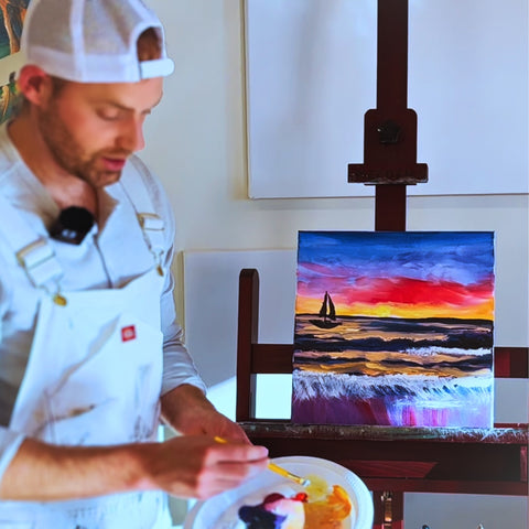 Sailing at Sunset: A Heartfelt Painting Experience